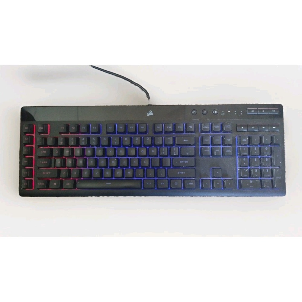 Corsair K55 RGB PRO Gaming Keyboard Black Wired USB CH-9226765-NA TESTED